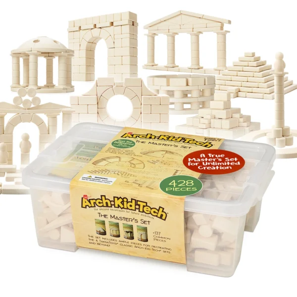 Arch-Kid-Tech® The Master’s Set ของเล่นตัวต่อเชิงสถาปัตยกรรม 428 ชิ้น สำหรับเด็กที่ช่วยให้สำรวจโครงสร้างคลาสสิกและการสร้างสรรค์